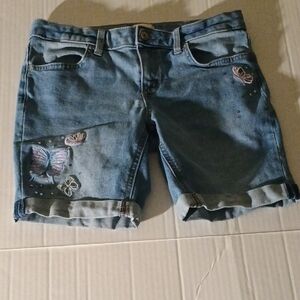 SO Jean Shorts With butterflies Girls 16